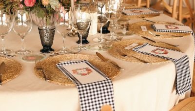 SERVILLETA VICHY NEGRO