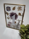MARCO DOBLE CRISTAL FLORES PRENSADAS